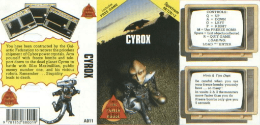 Cyrox box art for ZX Spectrum